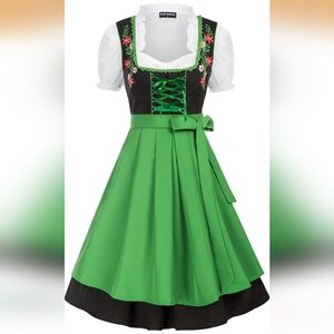 NWOT Scarlet Darkness 2 Pcs Bavarian Dirndl Dresses